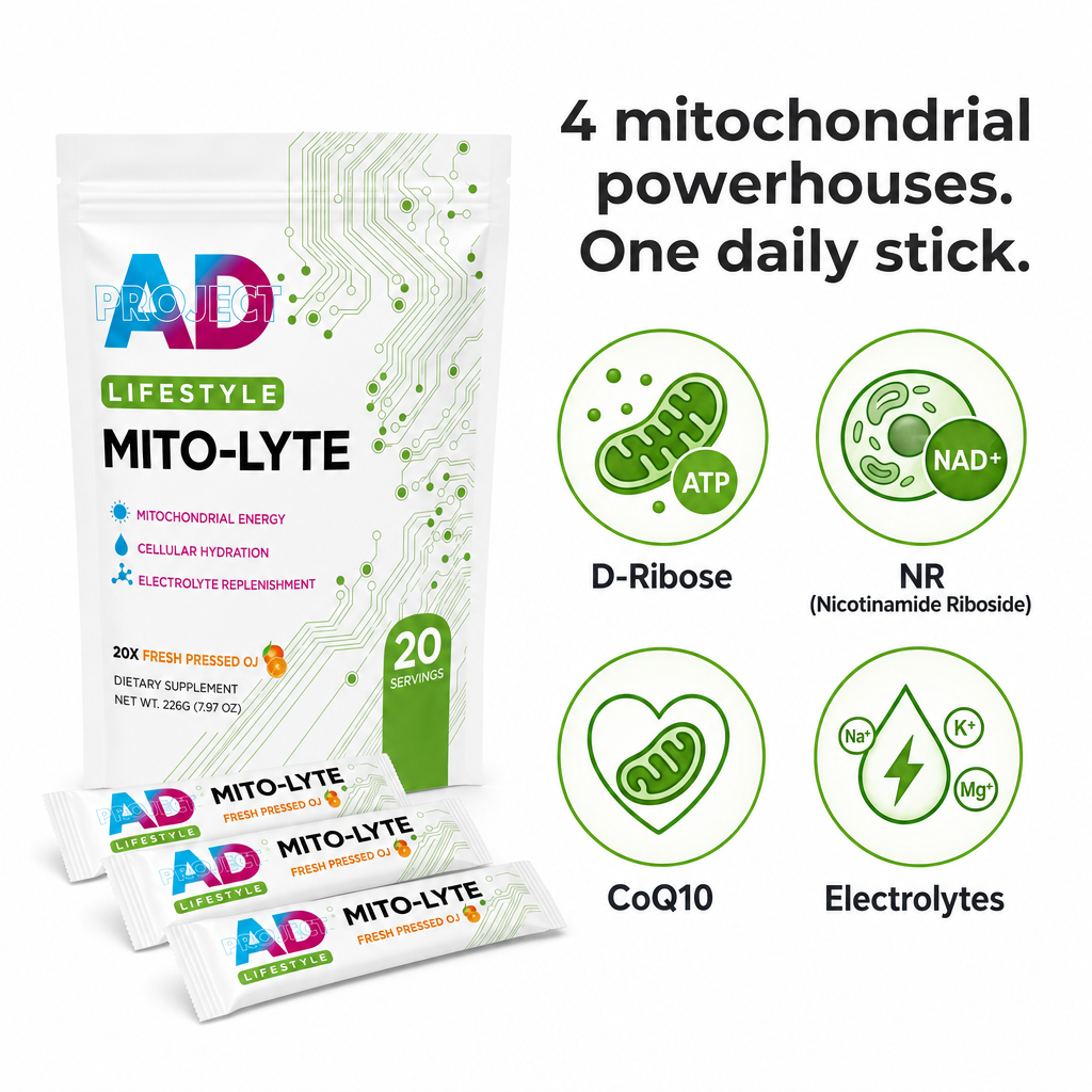 Mito-Lyte: D-Ribose, NR, CoQ10 and electrolytes in one daily stick