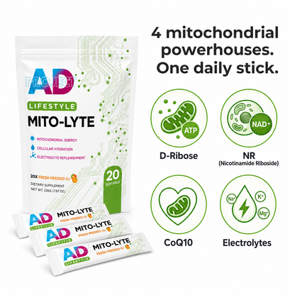 Mito-Lyte: D-Ribose, NR, CoQ10 and electrolytes in one daily stick