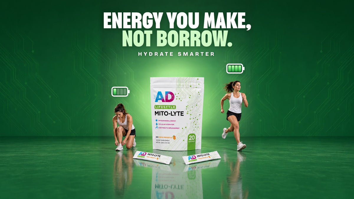 Mito-Lyte: Energy you make, not borrow. Hydrate smarter.