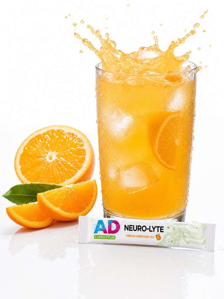 Fresh Pressed OJ: Neuro-Lyte over ice with orange