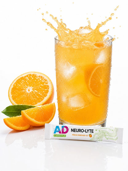 Fresh Pressed OJ: Neuro-Lyte over ice with orange